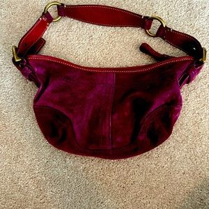 Rare Vintage Coach Suede Hobo